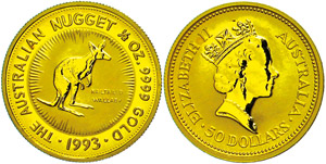 Australien 50 Dollars (15,55g fein),1993, ... 