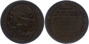 France 5 Sols (Monneron de cinq), 1792 (LAN ... 
