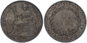 Frankreich 50 Centimes,1936, Indochina, vz.  ... 