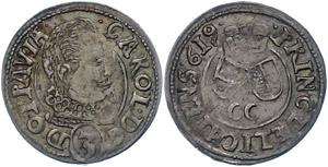 Liechtenstein Groat, 1619, Karl, Divo 39, ... 