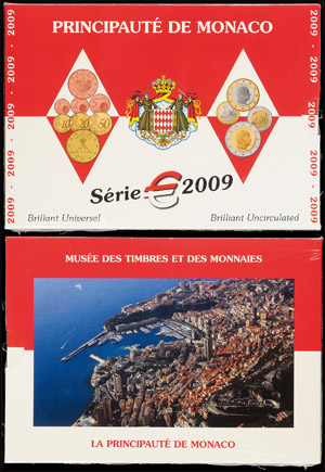 Monaco 1 Cent-2 Euro, 2009, Albert II., ... 