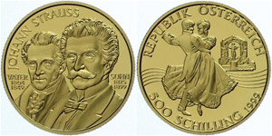 Austria 500 Shilling (7.96g), 1999, fine ... 