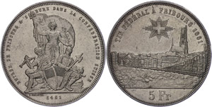 Schweiz 5 Franken, 1881, Eidgenössischer ... 