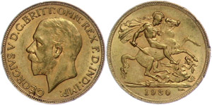 South Africa Sovereign, 1930, George V., Fb. ... 