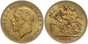 South Africa Sovereign, 1932, George V., Fb. ... 