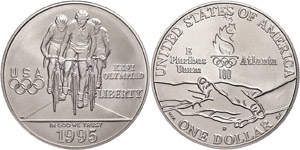 Coins USA 1 Dollar, 1995, silver, XXVI. ... 