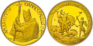 Vatican 20 Euro, gold, 2004, Are rooted of ... 