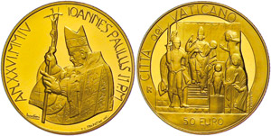 Vatikanstaat 50 Euro, Gold, 2004, Wurzeln ... 