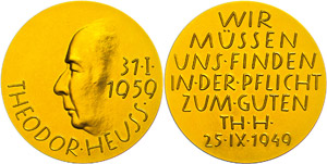 Medallions Germany after 1900 O. J., Gold ... 