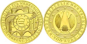 Münzen Bund ab 1946 200 Euro Gold, 2002, ... 