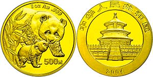 China Volksrepublik 500 Yuan, Gold, 2004, ... 