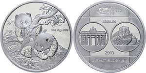 China Volksrepublik 1 Unze Silber, 2013, ... 