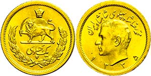 Coins Persia 1 Pahlevi, Gold, 1956 (1335 ... 