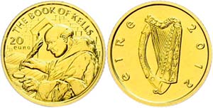Ireland 20 Euro, Gold, 2012, Book of Kells, ... 