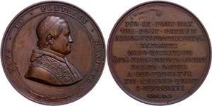 Medallions Foreign before 1900 Vatican, Pius ... 