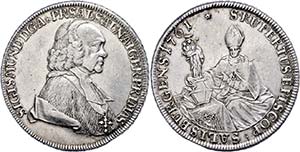Salzburg Erzbistum Taler, 1761, Sigismund ... 