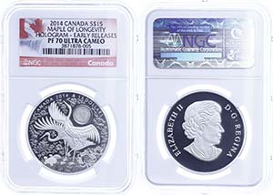 Canada 15 Dollars, 2014, Maple of Longevity, ... 