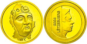 Luxemburg 10 Euro, Gold, 2004, ... 