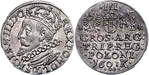Poland 3 Groschen, 1601, Sigismund III. ... 