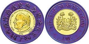 Sierra Leone 75 Dollars 2005, Gold / ... 