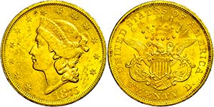 Coins USA 20 Dollars, Gold, 1875, San ... 