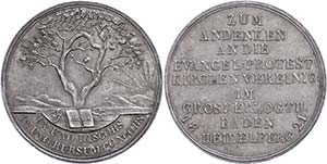 Medallions Germany before 1900 Baden, silver ... 