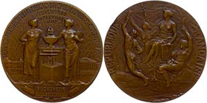 Medallions Foreign after 1900 France, bronze ... 