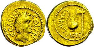 Coins Roman Republic C. Iulius caesar and A. ... 