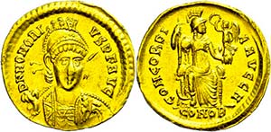 Münzen Römische Kaiserzeit Honorius, ... 