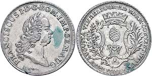 Augsburg Imperial City Thaler, 1765, with ... 