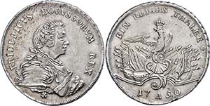 Brandenburg-Prussia Kingdom Thaler, 1750, A, ... 