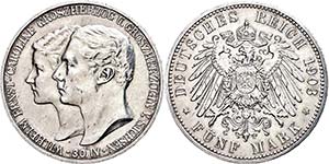 Saxony 5 Mark, 1903, Wilhelm Ernst, J. 159, ... 
