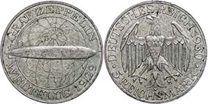Münzen Weimar 5 Reichsmark, 1930 A, Graf ... 