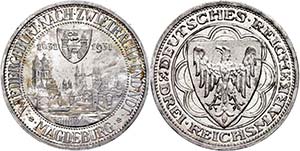 Coins Weimar Republic 3 Reichmark, 1931, ... 