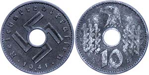Münzen Drittes Reich 10 Reichspfennig, 1941 ... 