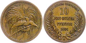 Coins German Colonies New Guinea, 10 penny, ... 