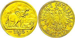 Coins German Colonies DOA, 15 Rupee (7, 28 ... 
