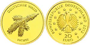 Federal coins after 1946 20 Euro, Gold, ... 