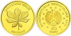 Münzen Bund ab 1946 20 Euro, Gold, 2014, ... 