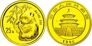 China Volksrepublik 25 Yuan, Gold, 1995, ... 