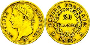 France 20 Franc, 1813, A (Paris), Gold, ... 