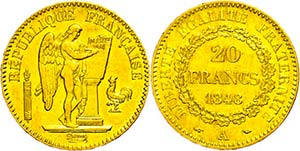 Frankreich 20 Francs, Gold, 1848, A, Typ ... 