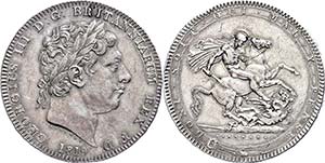 Great Britain Crown, 1819, George III., LIX, ... 