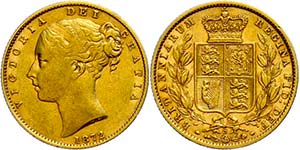 Grossbritannien Sovereign, Gold, 1872, ... 