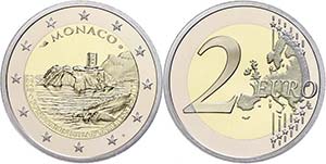 Monaco 2 Euro, 2015, 800 Jahre Bau des ... 