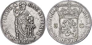 Niederlande Holland, 3 Gulden, 1764, Dav. ... 