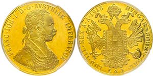 Austria 4 ducat, 1915, Franz Joseph I., ... 