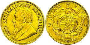 Südafrika 1/2 Pound, Gold, 1892, Fb. 2, ... 
