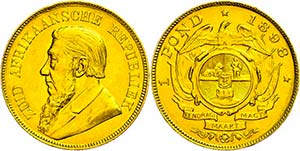 South Africa Pound, Gold, 1898, Fb. 2, small ... 