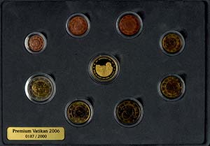Vatikanstaat 1 Cent bis 2 Euro, 2006, Euro ... 